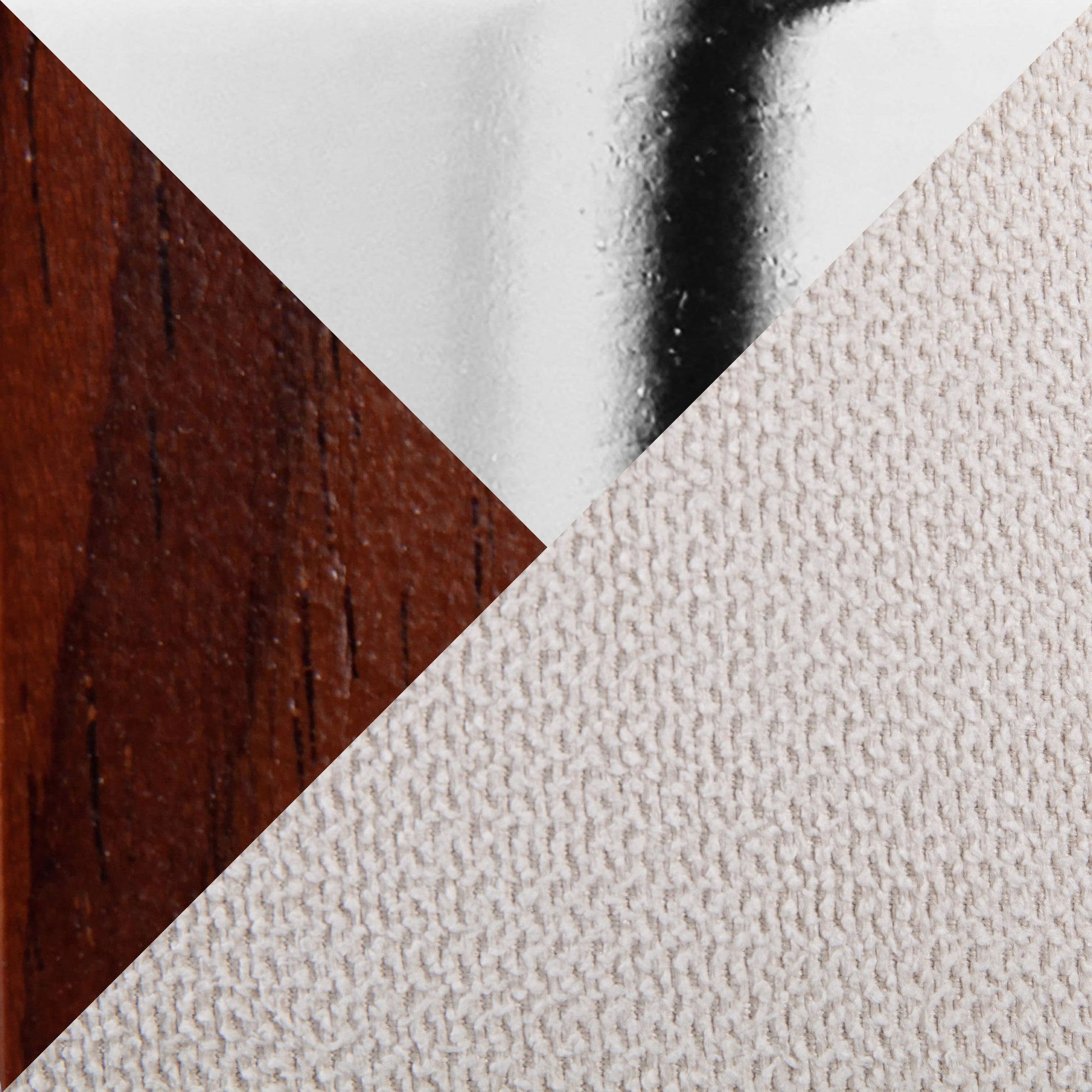 Dahlia Contemporary Counter Stool in Walnut Wood and Cream Fabric with Round Chrome Footrest By LumiSource - Set of 2 | Counter Stools | Modishstore - 4