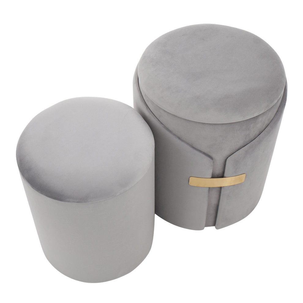 Dahlia Ottoman Set Green By LumiSource | Ottomans | Modishstore - 14