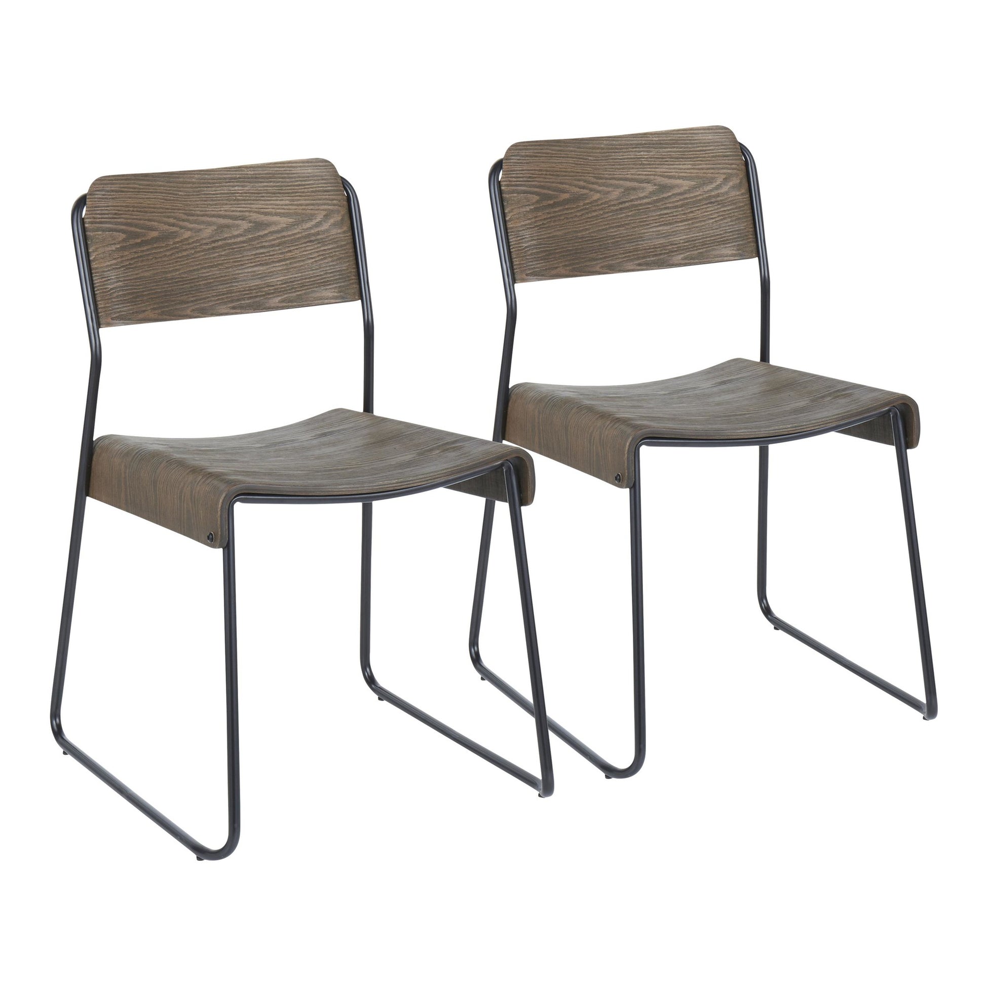 LumiSource Dali Industrial Chair - Set of 2-2