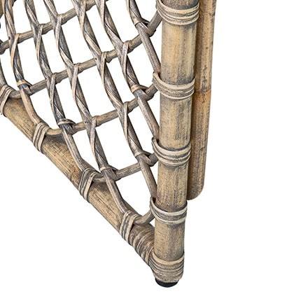 Dawson Rattan Arm Chair with Cushion - Grey Wash by Jeffan | Armchairs | Modishstore - 4