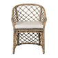 Dawson Rattan Arm Chair with Cushion - Grey Wash by Jeffan | Armchairs | Modishstore