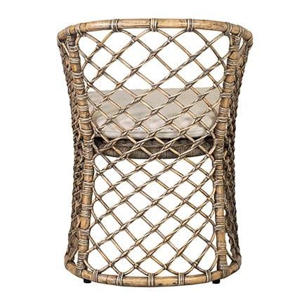Dawson Rattan Arm Chair with Cushion - Grey Wash by Jeffan | Armchairs | Modishstore - 2