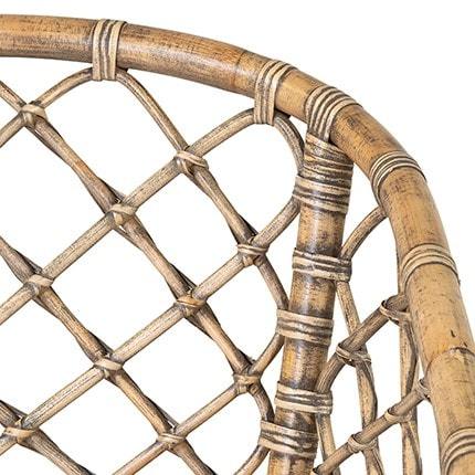 Dawson Rattan Arm Chair with Cushion - Grey Wash by Jeffan | Armchairs | Modishstore - 3