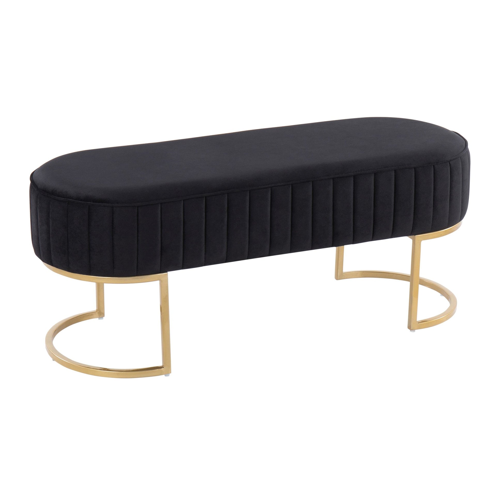 Demi Pleated Bench | Modishstore | Stools & Benches