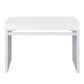 Drift Contemporary Upholstered Desk in Black Steel, Black Wood and Silver Velvet By LumiSource | Desks | Modishstore - 15