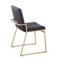 Dutchess Contemporary Dining Chair in Gold Steel and Black Faux Leather By LumiSource - Set of 2 | Dining Chairs | Modishstore - 7