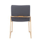Dutchess Contemporary Dining Chair in Gold Steel and Black Faux Leather By LumiSource - Set of 2 | Dining Chairs | Modishstore - 16