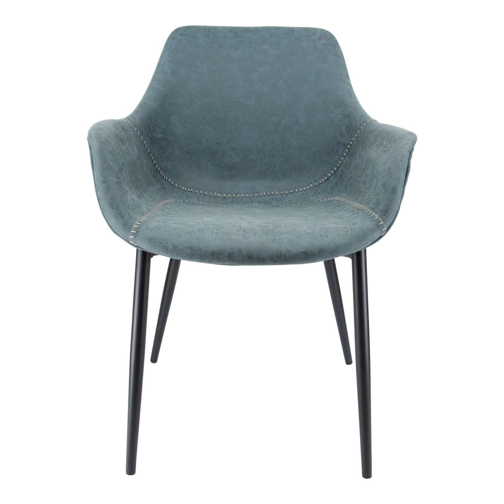 LeisureMod Markley Modern Leather Dining Armchair Kitchen Chairs with Metal Legs | Dining Chairs | Modishstore - 13