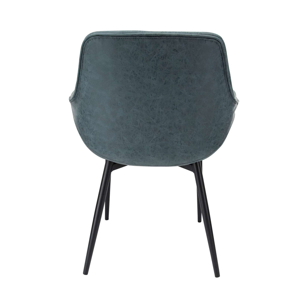 LeisureMod Markley Modern Leather Dining Armchair Kitchen Chairs with Metal Legs | Dining Chairs | Modishstore - 14