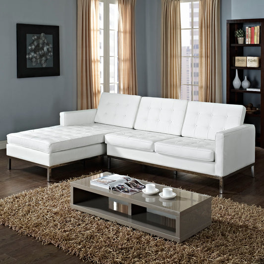 Loft Left-Facing Leather Sectional Sofa By Modway - EEI-1046 | Sectional | Modishstore