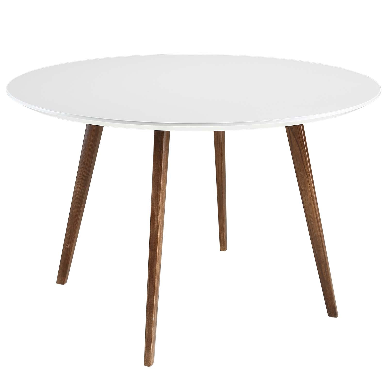 Modway Platter Round Dining Table - White | Dining Tables | Modishstore-4