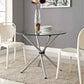 Modway Baton Round Dining Table - Clear - EEI-1074 | Dining Tables | Modishstore - 1
