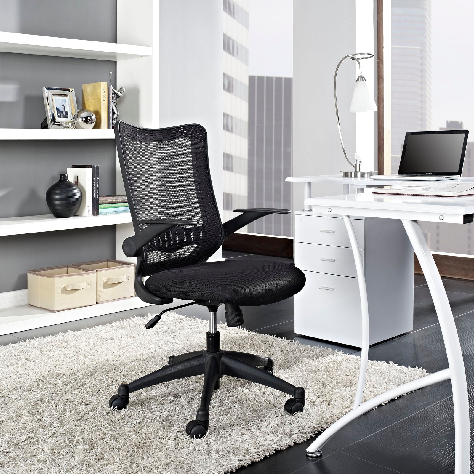 Modway Explorer Mid Back Office Chair - Black - EEI-1104 | Office Chairs | Modishstore - 1