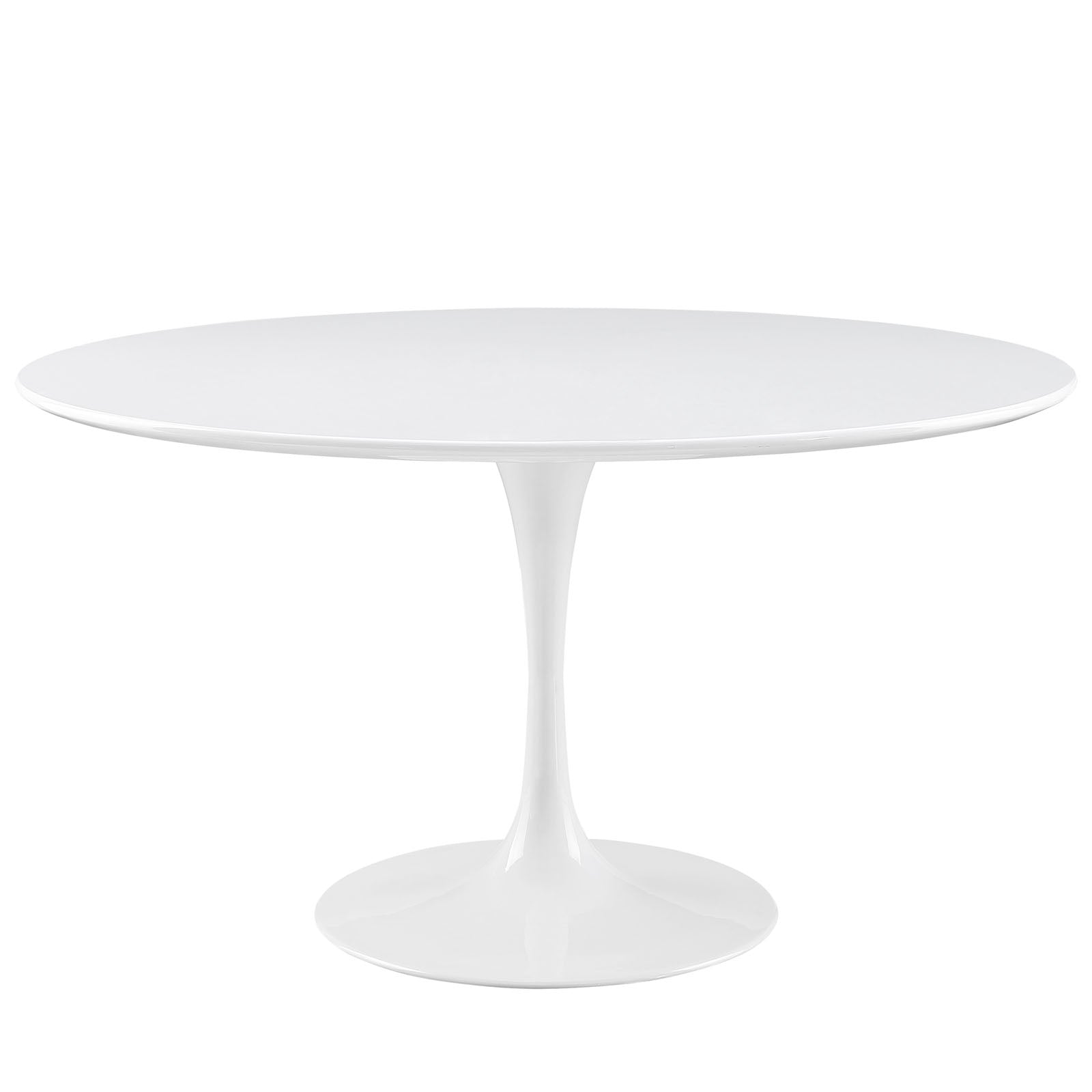 Modway Lippa 54" Round Wood Top Dining Table in White | Dining Tables | Modishstore-2