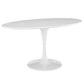 Modway Lippa 60" Oval Wood Top Dining Table - White | Dining Tables | Modishstore-4