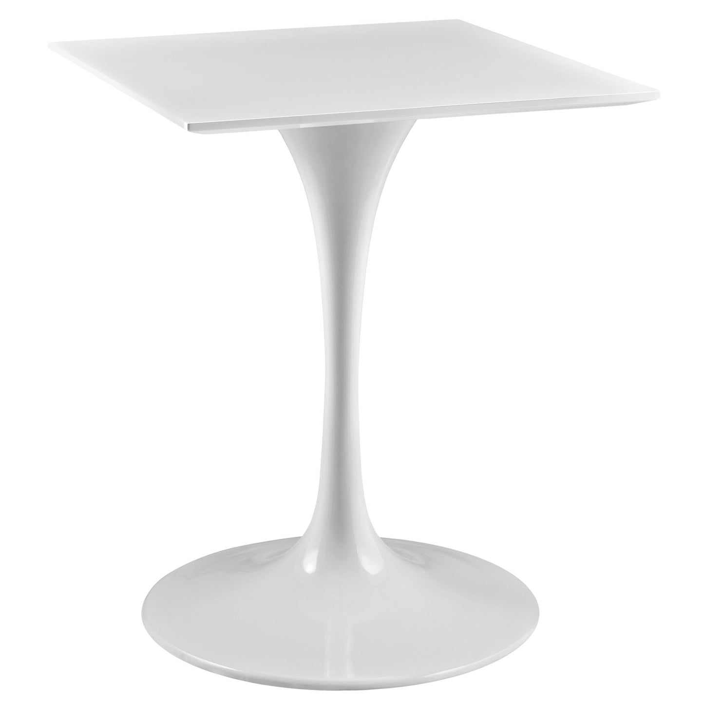 Modway Lippa 24" Square Wood Top Dining Table - White | Dining Tables | Modishstore-3