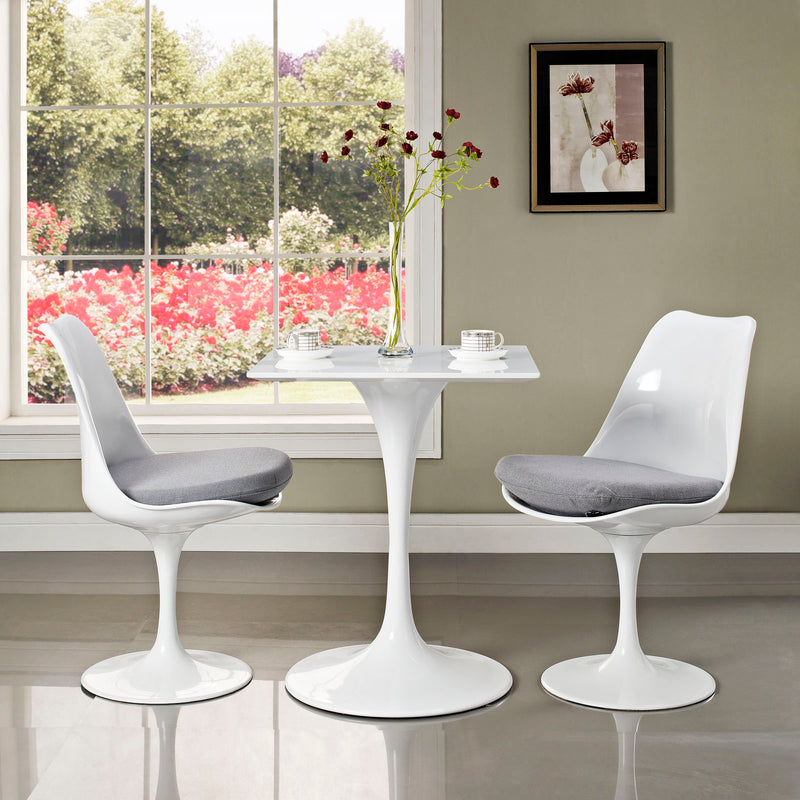 Modway Lippa 24" Square Wood Top Dining Table - White - EEI-1122 | Dining Tables | Modishstore - 1