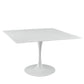 Modway Lippa 47" Square Wood Top Dining Table in White | Dining Tables | Modishstore-3