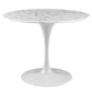 Modway Lippa 40" Round Artificial Marble Dining Table in White | Dining Tables | Modishstore-4