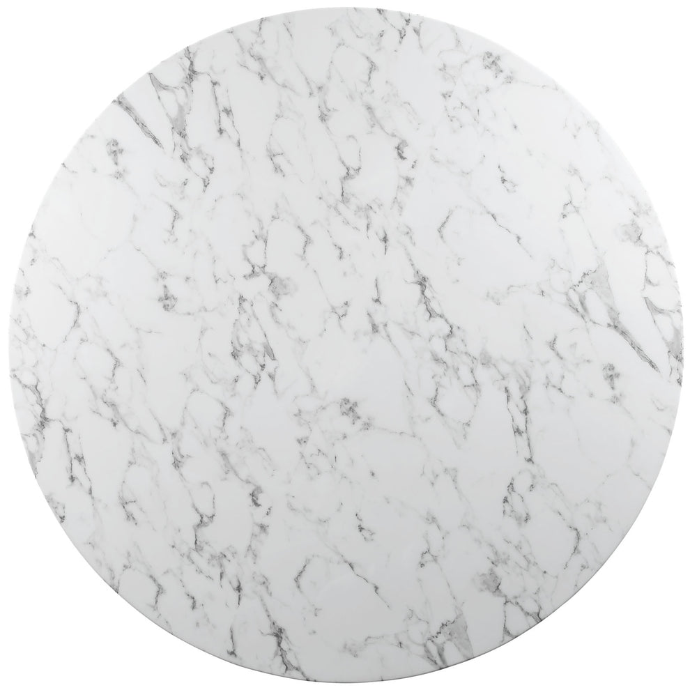 Modway Lippa 54" Round Artificial Marble Dining Table - EEI-1132 | Dining Tables | Modishstore - 4