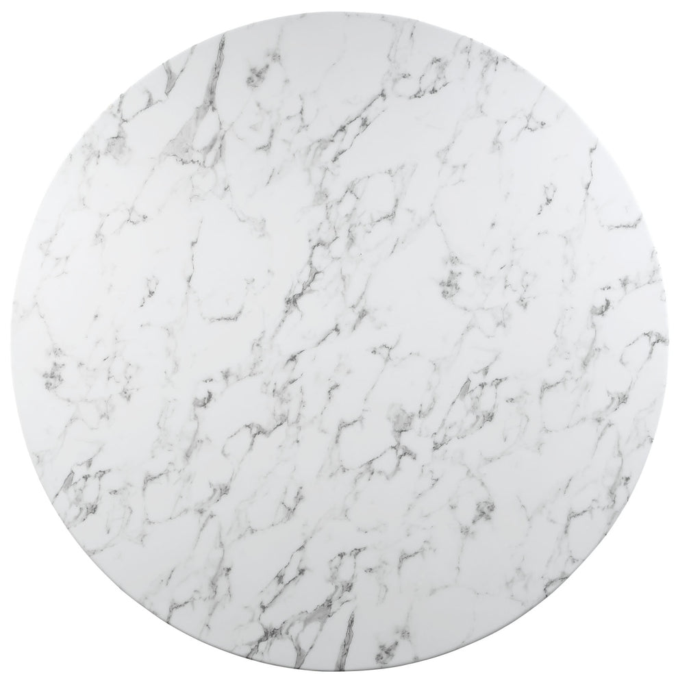 Modway Lippa 60" Round Artificial Marble Dining Table - EEI-1133 | Dining Tables | Modishstore - 4