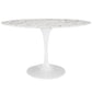 Modway Lippa 54" Oval Artificial Marble Dining Table - White - EEI-1134 | Dining Tables | Modishstore - 2