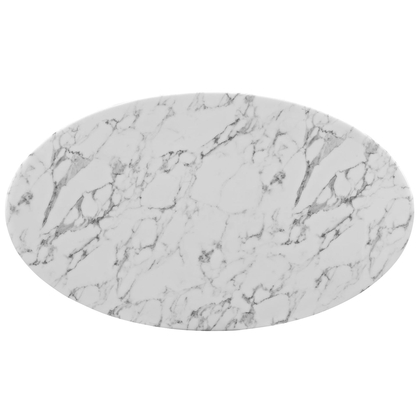 Modway Lippa 54" Oval Artificial Marble Dining Table - White - EEI-1134 | Dining Tables | Modishstore - 4