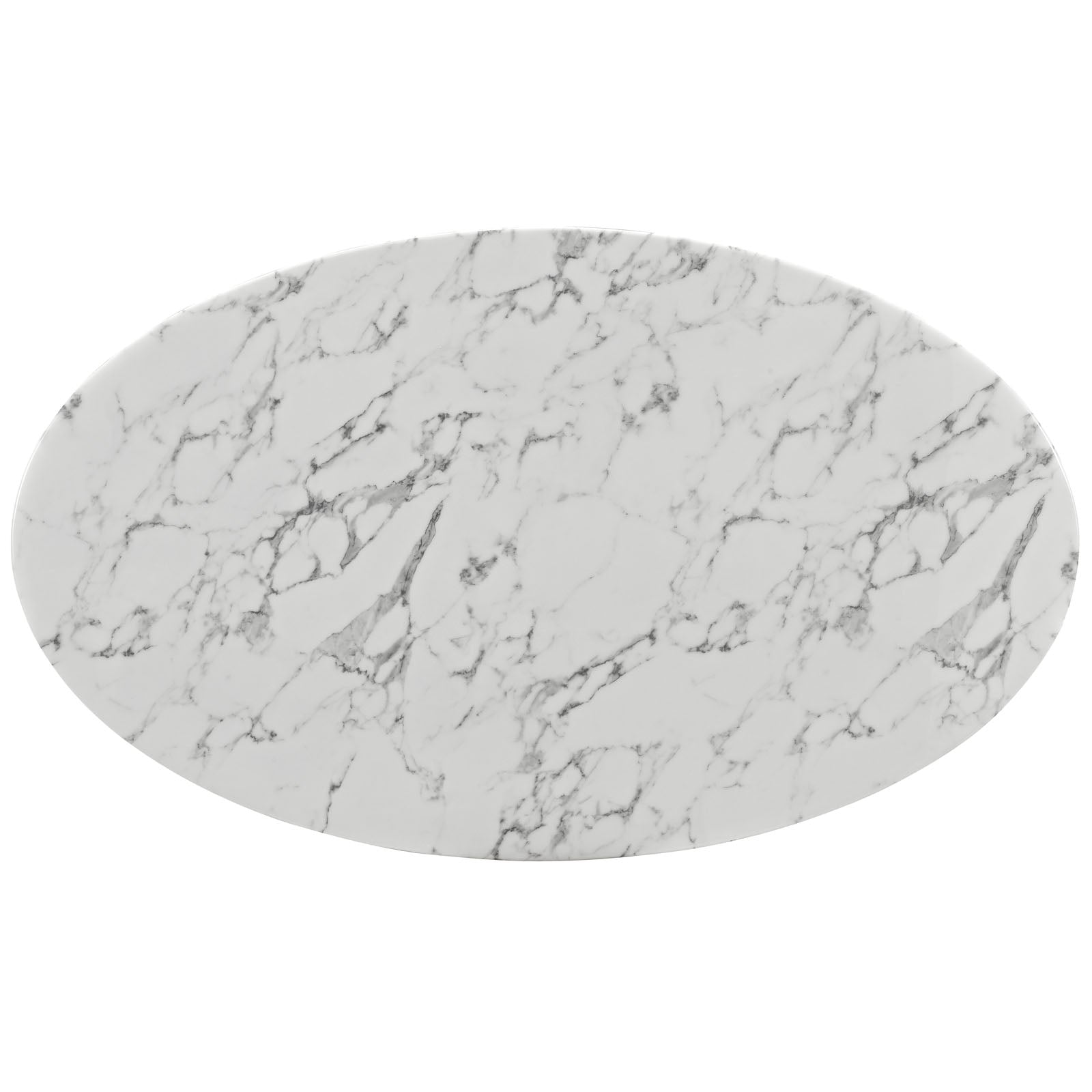 Modway Lippa 60" Oval Artificial Marble Dining Table in White | Dining Tables | Modishstore-4