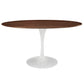 Modway Lippa 60" Oval Walnut Dining Table - Walnut | Dining Tables | Modishstore-2