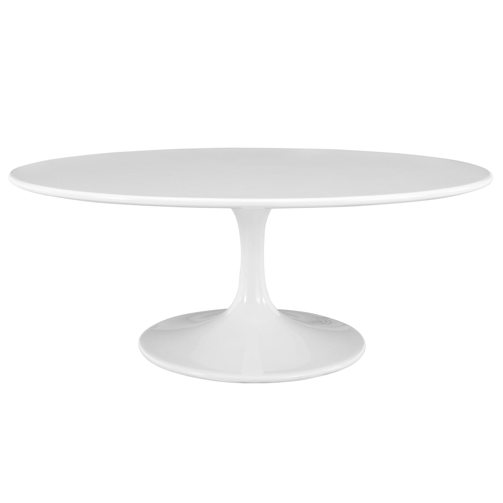 Modway Lippa 42" Oval Wood Top Coffee Table in White - EEI-1139 | Coffee Tables | Modishstore - 2