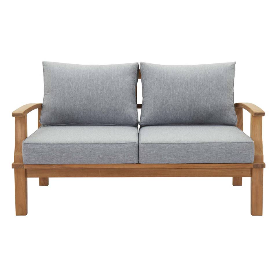 Modway Marina Outdoor Patio Teak Loveseat - EEI-1144 | Outdoor Sofas, Loveseats & Sectionals | Modishstore - 4