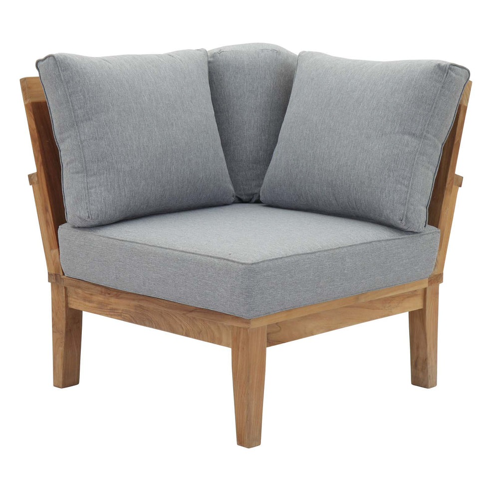 Modway Marina Outdoor Patio Teak Corner Sofa - EEI-1146 | Outdoor Sofas, Loveseats & Sectionals | Modishstore - 2
