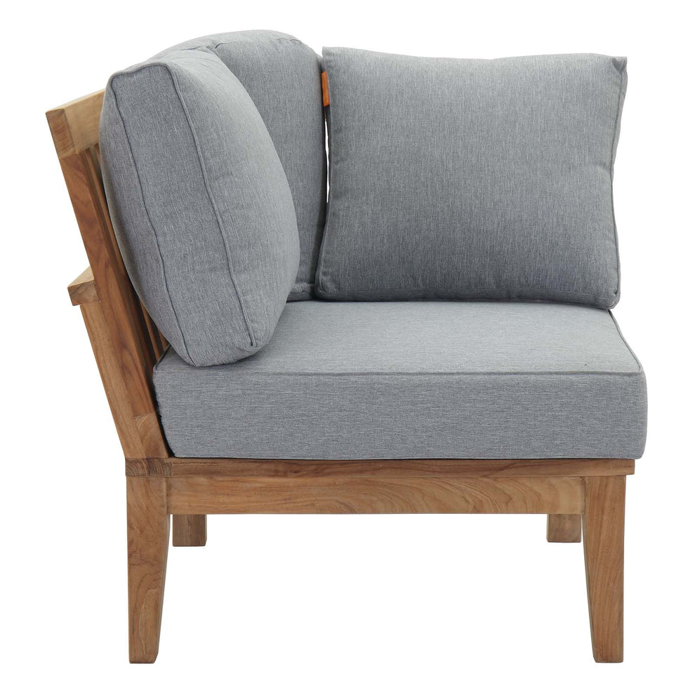 Modway Marina Outdoor Patio Teak Corner Sofa - EEI-1146 | Outdoor Sofas, Loveseats & Sectionals | Modishstore - 3