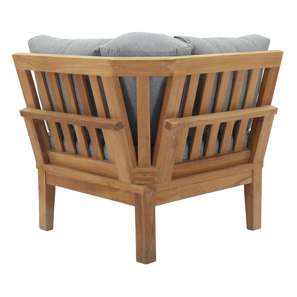 Modway Marina Outdoor Patio Teak Corner Sofa - EEI-1146 | Outdoor Sofas, Loveseats & Sectionals | Modishstore - 4