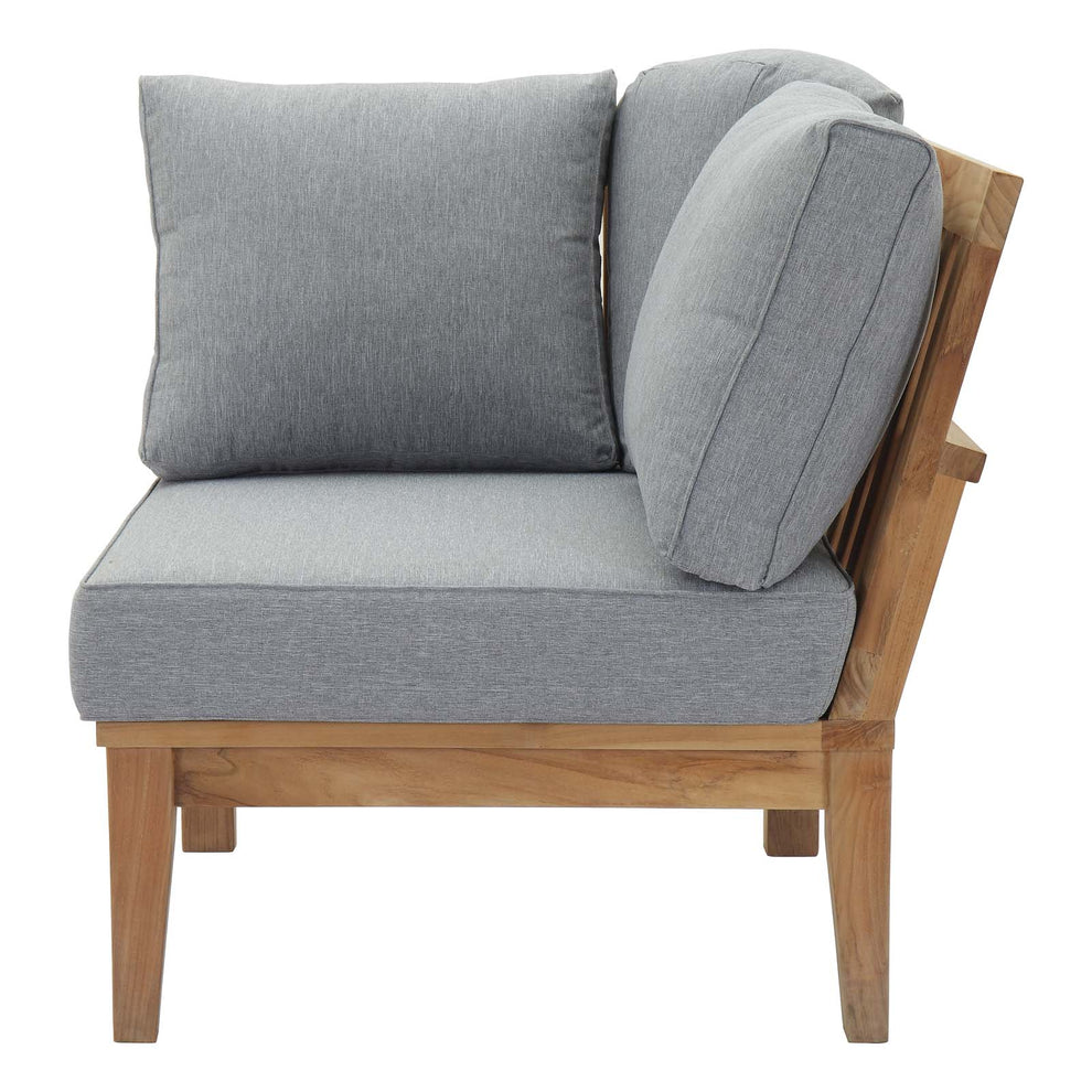 Modway Marina Outdoor Patio Teak Corner Sofa - EEI-1146 | Outdoor Sofas, Loveseats & Sectionals | Modishstore - 5