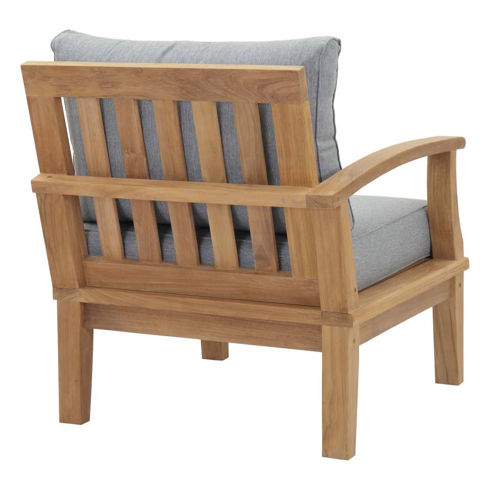 Modway Marina Outdoor Patio Teak Left-Facing Sofa - EEI-1148 | Outdoor Chairs | Modishstore - 4