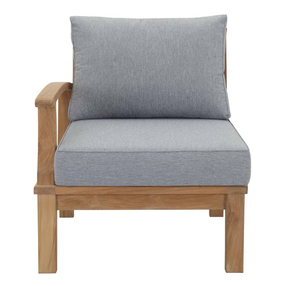 Modway Marina Outdoor Patio Teak Left-Facing Sofa - EEI-1148 | Outdoor Chairs | Modishstore - 6