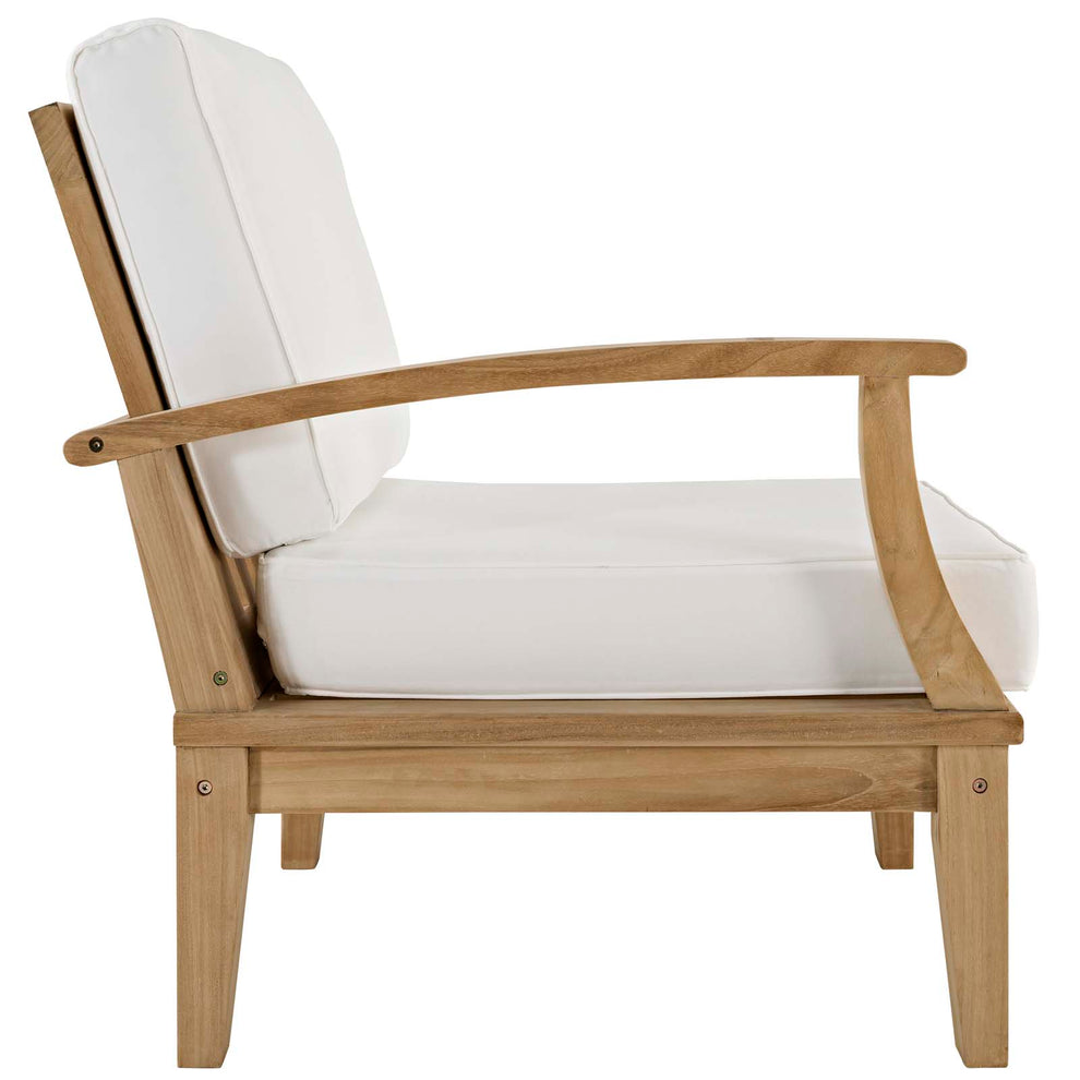 Modway Marina Outdoor Patio Teak Left-Facing Sofa - EEI-1148 | Outdoor Chairs | Modishstore - 15