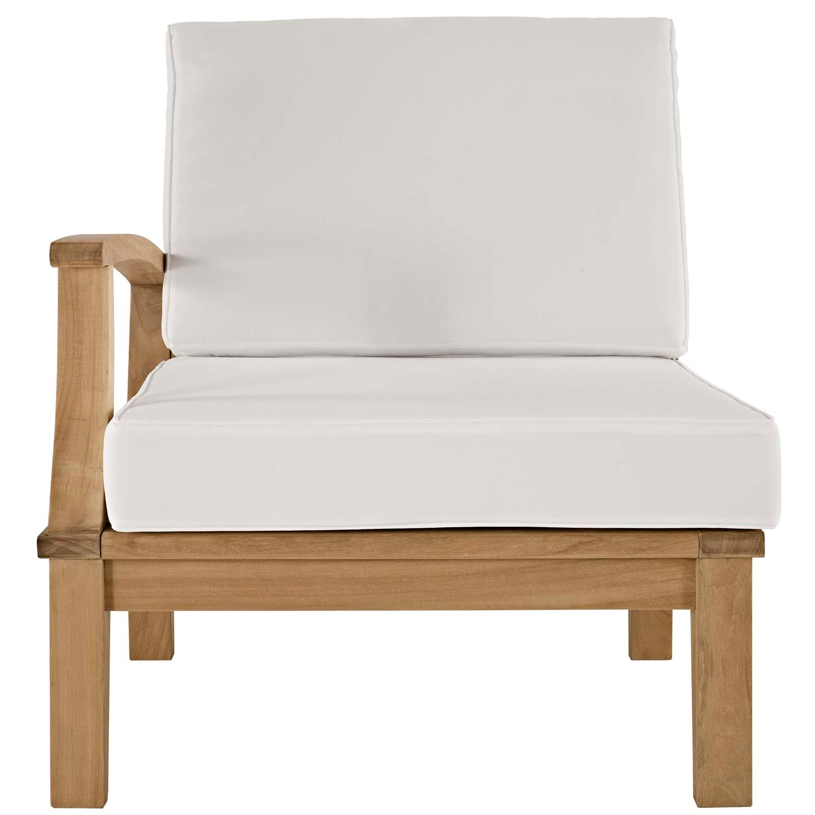 Modway Marina Outdoor Patio Teak Left-Facing Sofa | Outdoor Chairs | Modishstore-17
