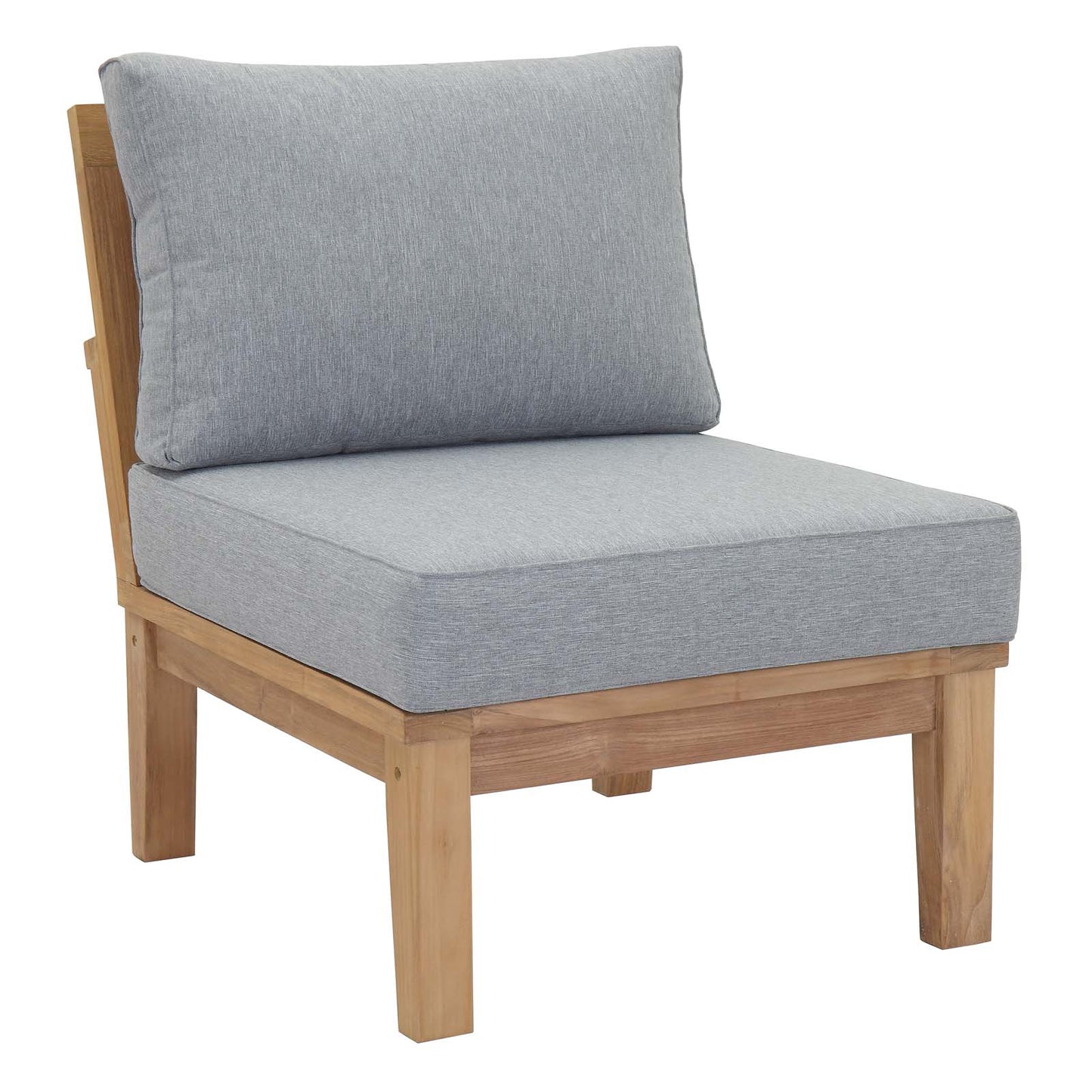 Modway Marina Armless Outdoor Patio Teak Sofa | Outdoor Chairs | Modishstore-2