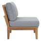 Modway Marina Armless Outdoor Patio Teak Sofa | Outdoor Chairs | Modishstore-3