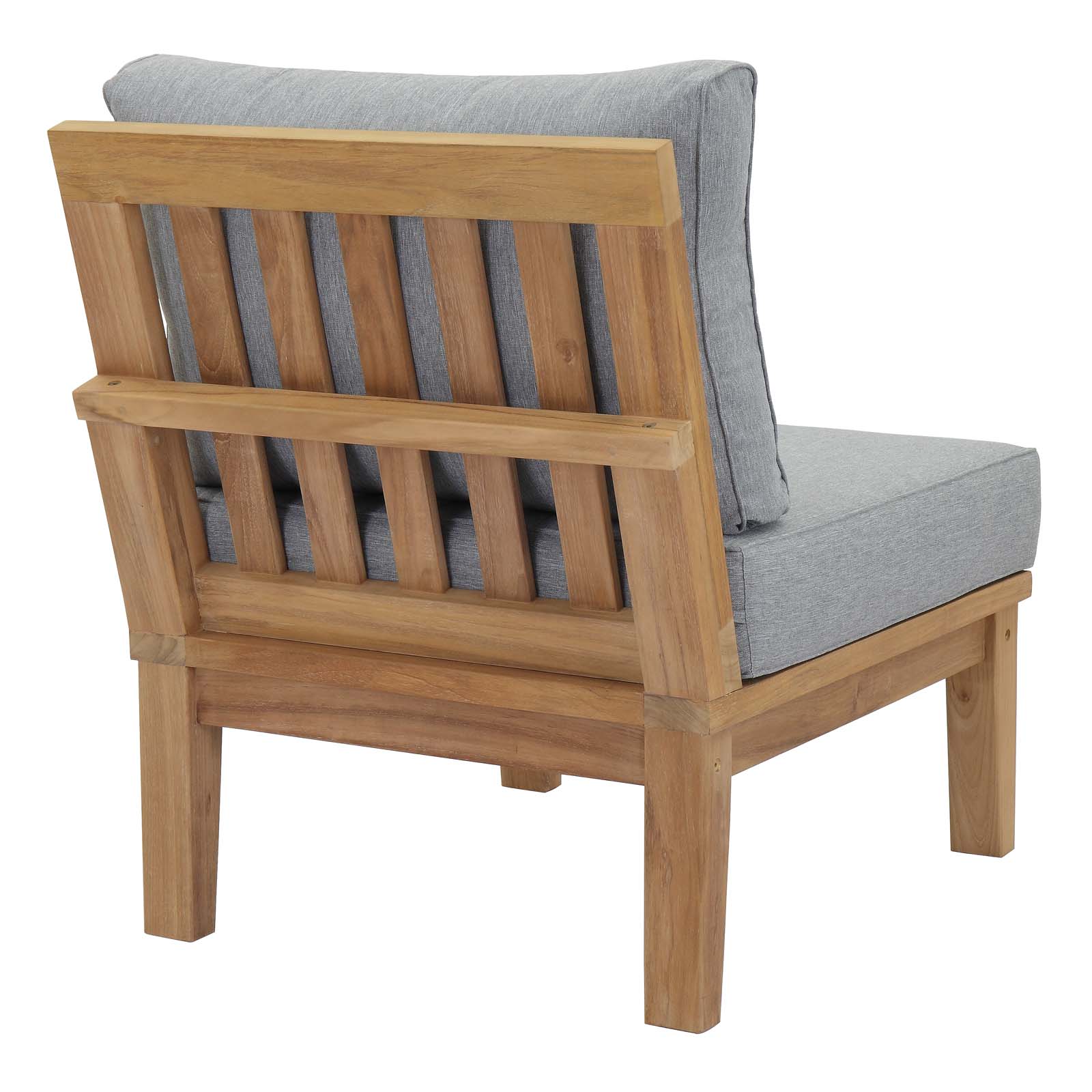 Modway Marina Armless Outdoor Patio Teak Sofa | Outdoor Chairs | Modishstore-4