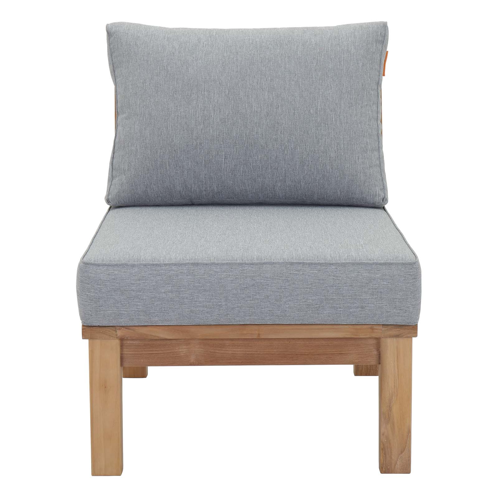 Modway Marina Armless Outdoor Patio Teak Sofa | Outdoor Chairs | Modishstore-5