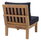 Modway Marina Armless Outdoor Patio Teak Sofa | Outdoor Chairs | Modishstore-11
