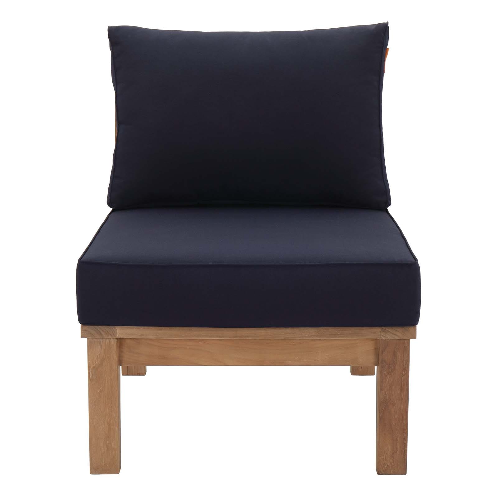 Modway Marina Armless Outdoor Patio Teak Sofa | Outdoor Chairs | Modishstore-12
