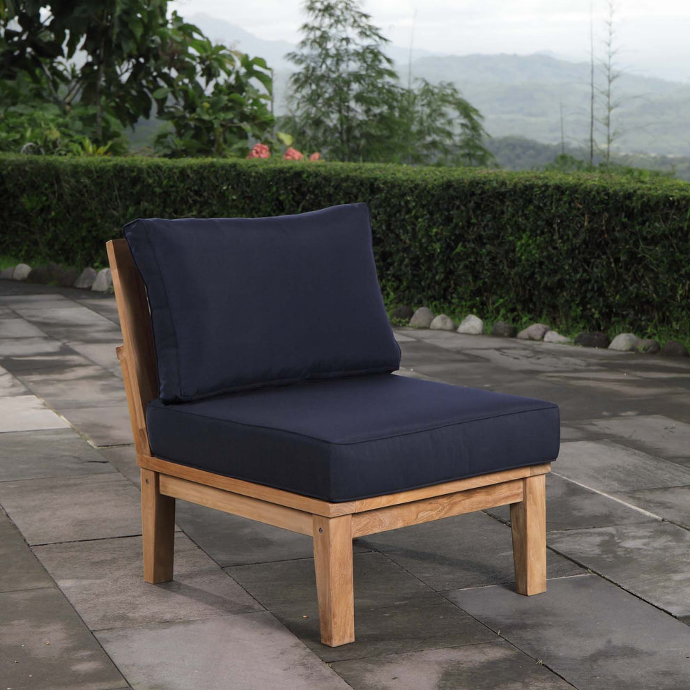 Modway Marina Armless Outdoor Patio Teak Sofa - EEI-1150 | Outdoor Chairs | Modishstore - 8