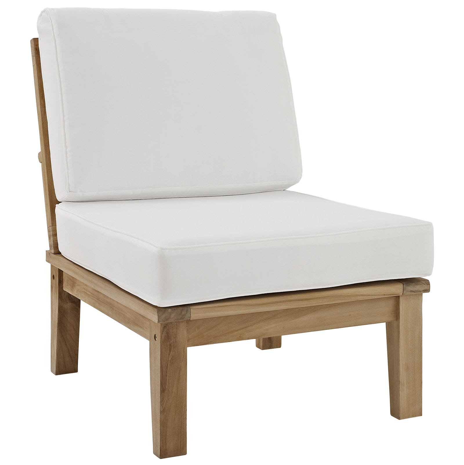 Modway Marina Armless Outdoor Patio Teak Sofa | Outdoor Chairs | Modishstore-16