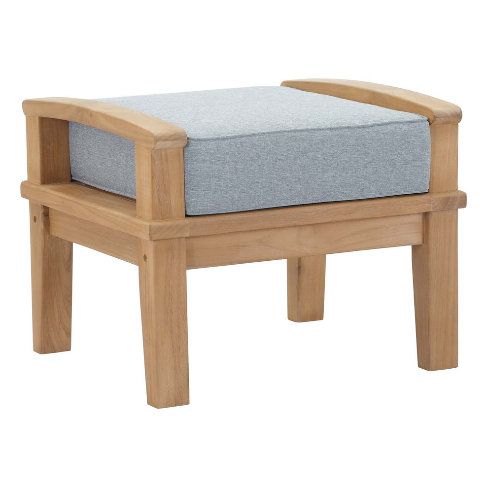 Marina Outdoor Patio Teak Ottoman By Modway - EEI-1152 | Outdoor Ottomans | Modishstore - 2