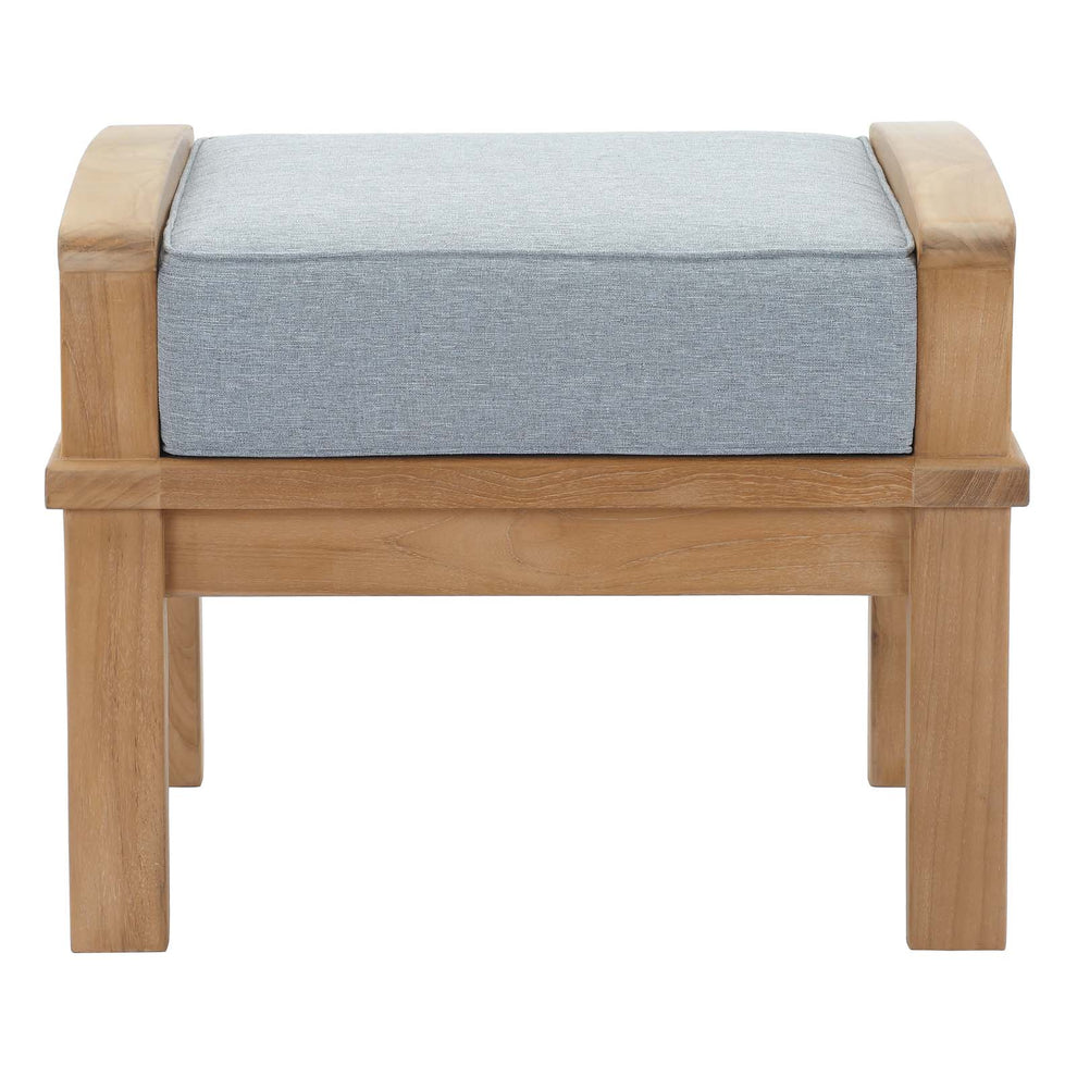 Marina Outdoor Patio Teak Ottoman By Modway - EEI-1152 | Outdoor Ottomans | Modishstore - 4