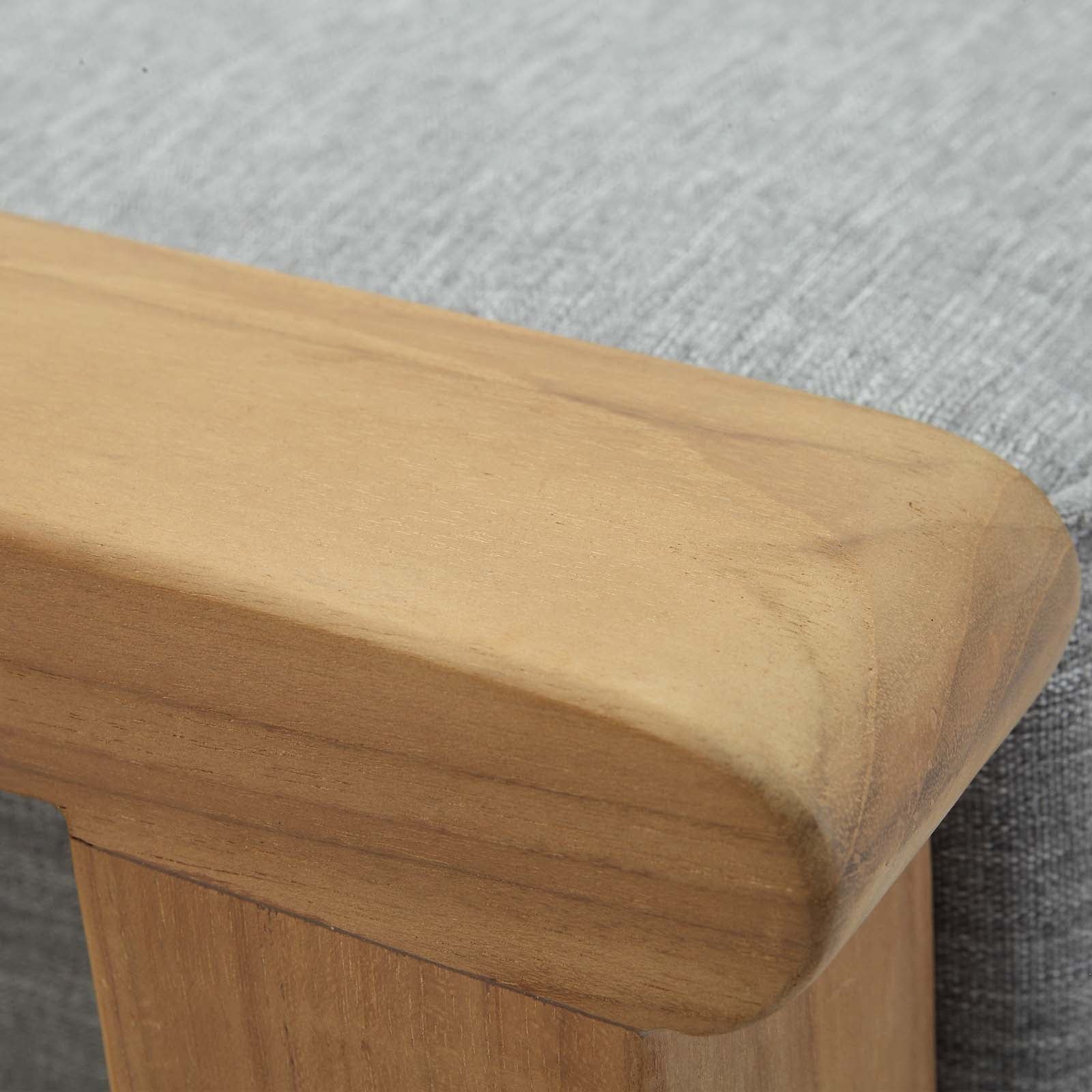 Marina Outdoor Patio Teak Ottoman By Modway - EEI-1152 | Outdoor Ottomans | Modishstore - 5